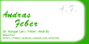 andras feber business card